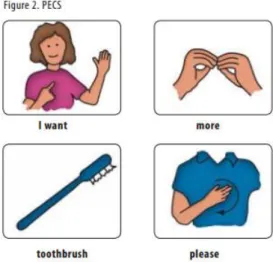 Figure 5 : Exemple de pictogrammes du PECS adaptés à la pratique odontologique. 