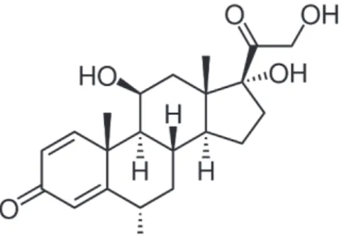 Figure 6 : Formule développée de la méthylprednisolone 