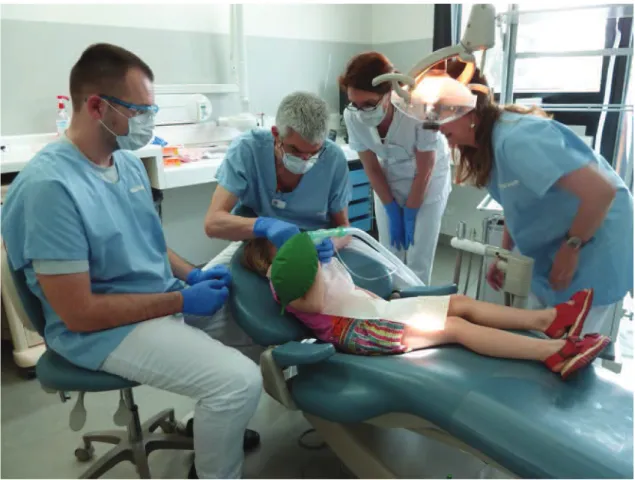 Figure n°8 : Séance de sédation consciente sous MEOPA au centre d’odontologie St Julien  (CHU Rouen)
