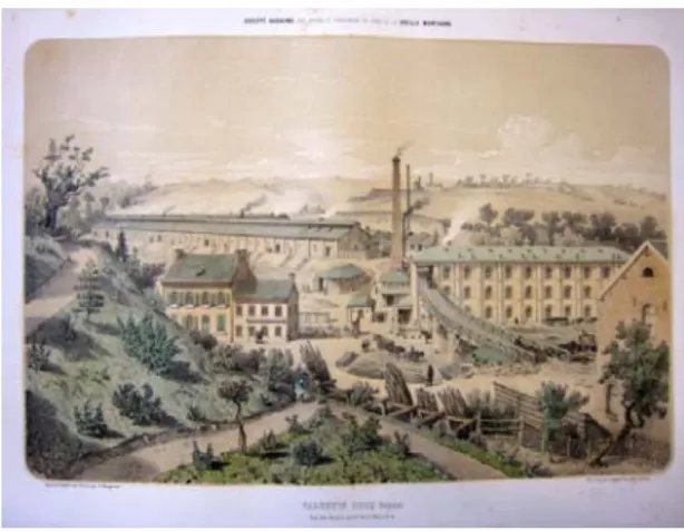 Fig. 2 : Plan du quartier de Saint-Léonard (Liège) vers 1850 (Collection Cartes et plans  CHST-ULg).