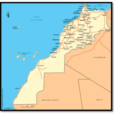 Figure 3 : Carte géographique du Maroc. 