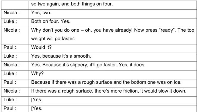 Tableau 8 : Exemple 2 d'une discussion exploratoire entre deux élèves (Fisher, 1997, p.28-29) 