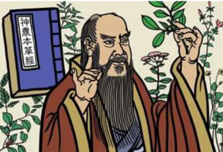 Figure 1 : Shennong, père de l'agriculture chinoise et auteur de la première Pharmacopée chinoise 