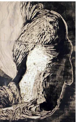 Figure 10  –  Sarah Booth, Détail d’une matrice-tableau en production 