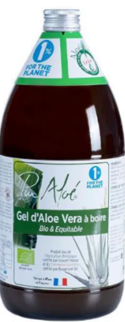 Figure 10 :   Le gel d’Aloe vera du laboratoire Pur’aloe  (56) 