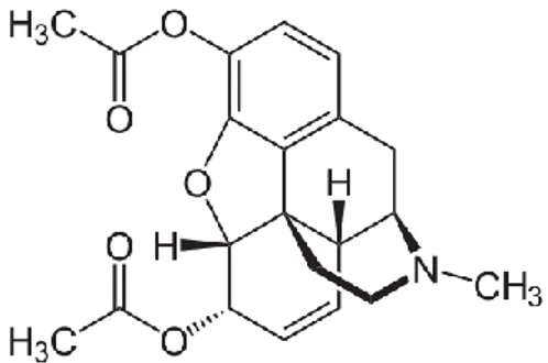 Figure 4: Structure  de la diacétylmorphine  (12) 