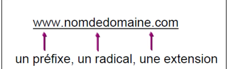 Figure 7 - Composition du nom de domaine d'un site Internet 