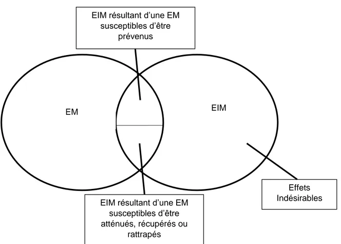 Figure 1: Relation entre EIM, EM et effet indésirable [3].