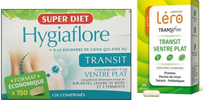 Figure 7: Exemples de packaging associant transit et ventre plat 