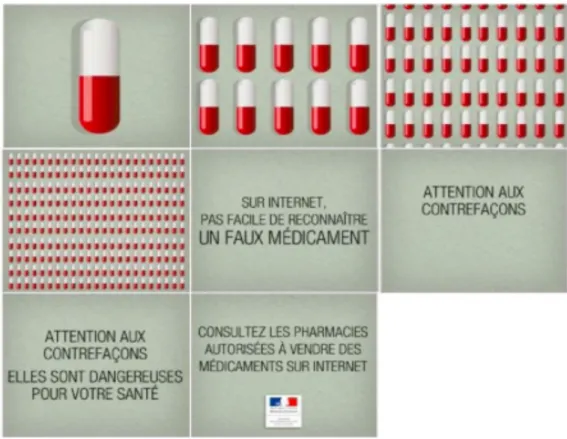 Figure 13 : Affiche de la campagne d’information sur les faux médicaments par le ministère de la  santé en 2013