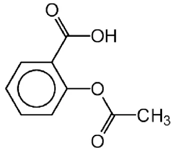 Figure 3 Structure chimique de l'aspirine (Biourtox) 