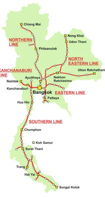 Figure 3 : Réseau ferroviaire thaïlandais 4
