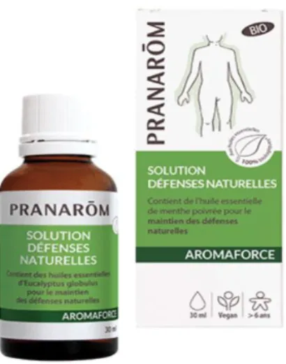 Figure 22: Solution défenses naturelles du laboratoire Pranarôm