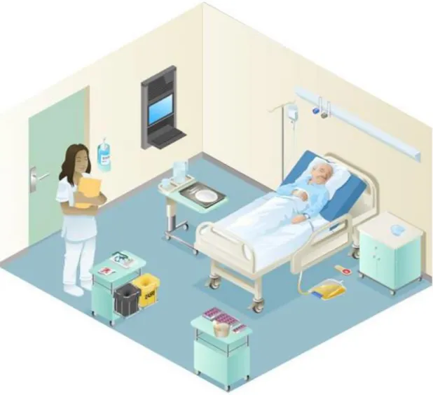 Figure 5 : Vue de la chambre virtuelle du patient dans SIMERROR 