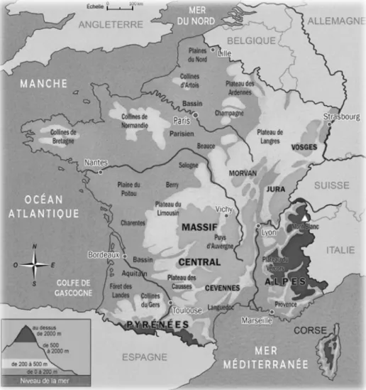 Figure 1 : Reliefs des montagnes françaises (10)  