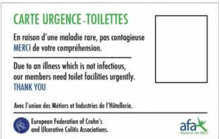 Figure 4: Exemple de &#34;privilège membre&#34; la carte toilettes de l'Afa (33)