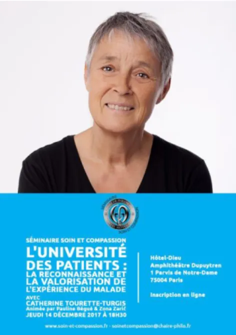 Figure 8: Catherine Tourette Turgis, initiatrice de la première Université des Patients en France (56) 