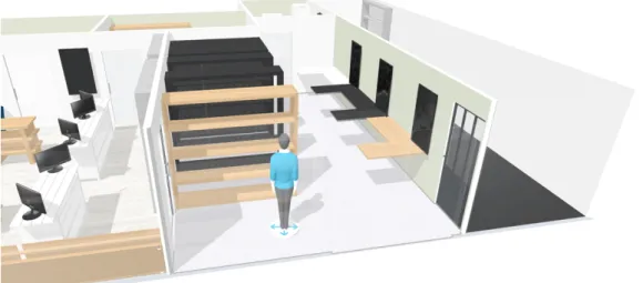 Illustration 10 : Plan en 3D supposé de l’Officine de Demain – Back Office 