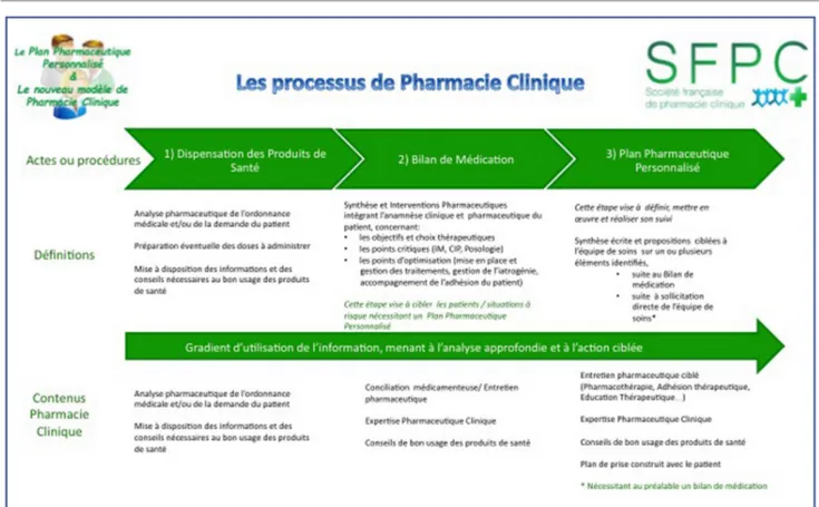 Figure 1. Les processus de pharmacie clinique.