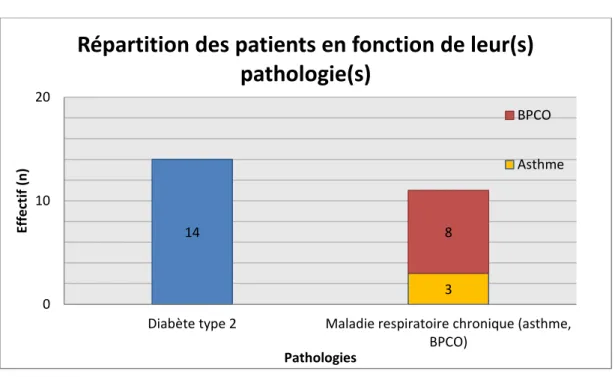 Figure III: Répartition des patients en fonction de leur(s) pathologie(s) 