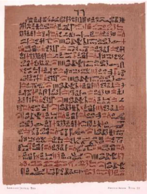 Figure 1 : Extrait du papyrus Ebers