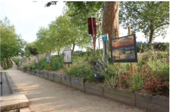 Figure  10  :  Interventions  artistiques  sur  le  port,  Sucé-Sur-Erdre (Chênais, 2014)