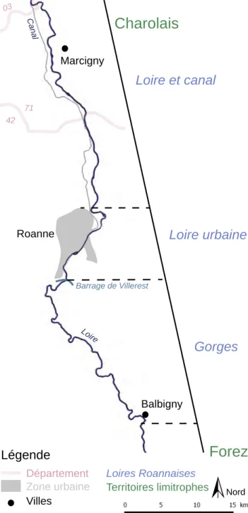 Figure 4 : Cartographie des Loires Roannaise, V. Mas, 2016