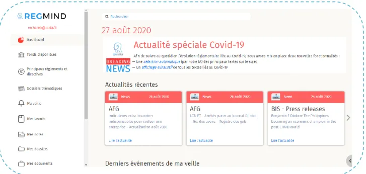 Figure 2 interface principale sur Regmind 