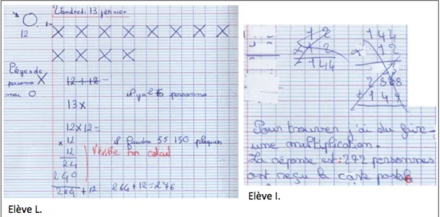 Figure 8 : Elèves L. et I. – Narration de recherche 