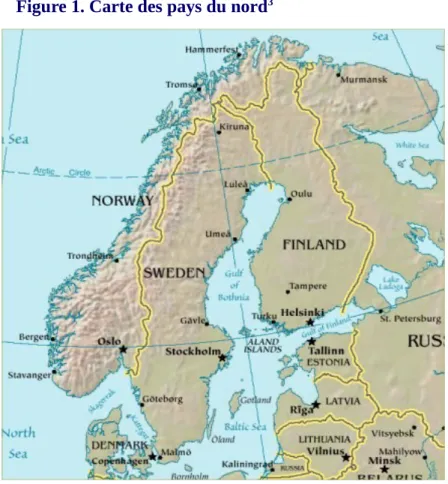 Figure 1. Carte des pays du nord 3