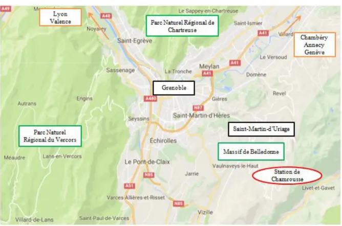 Figure 1 : Localisation de la station de Chamrousse 