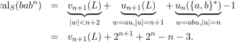 Fig. 3.5 – Automate minimal de a ∗ b ∗ . Ainsi, on a val p (a n−l−1 b rep U (n − 1)) + v n+1 (L) − v n−1 (p) + u n (p) + u n (q) = val q (a n−l−2 b rep U (n − 1)) − v n−2 (q) + u n−1 (p) + v n+1 (L) + 2 n+1 − 1 .
