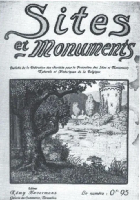 Figura 1: Copertina della rivista della Fédération des Sociétés pour la Protection des Sites et des Monuments de la  Belgique 