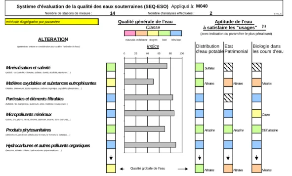 Figure 9 : Fiche synthétique relative à l’ensemble de la masse d’eau du Crétacé de Hesbaye RWM040  