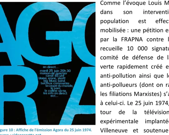 Figure 10 : Affiche de l'émission Agora du 25 juin 1974. 