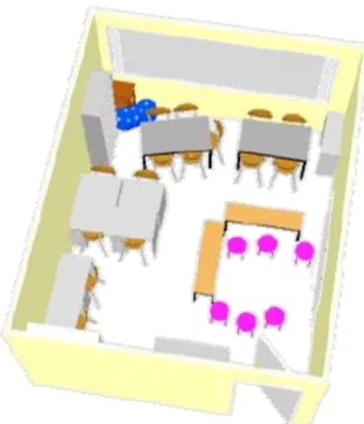 Figure 6 : Vue 3D de la salle annexe classe 2 