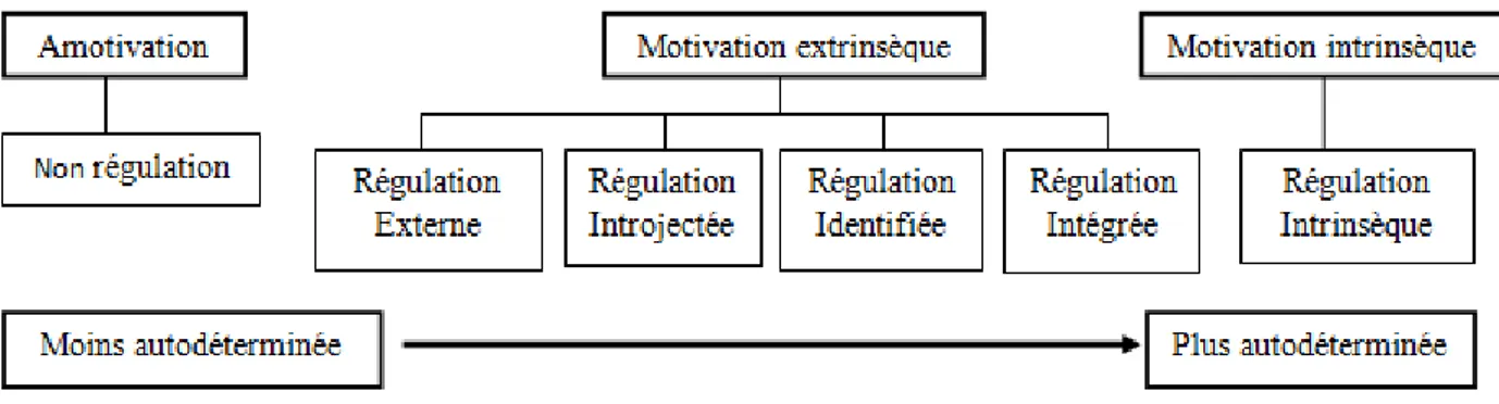 Fig 1 : théorie de l’autodétermination de Deci &amp; Ryan, 2002 