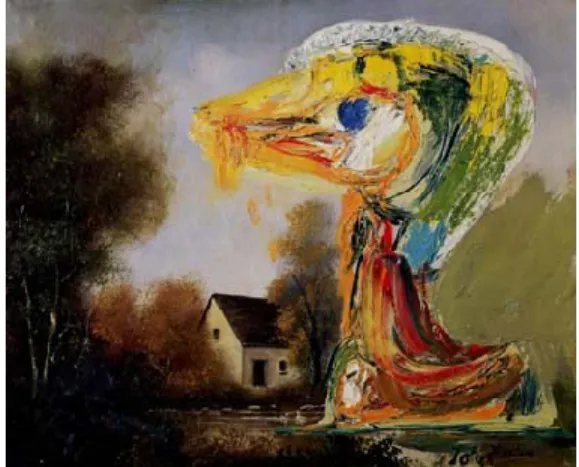 Figure 7 : The Avant-Garde Doesn't Give Up, Asger Jorn 1962  Figure 8 : Le canard inquiétant, Asger Jorn, 1959 