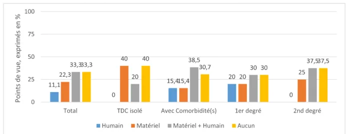 Figure 6-b : Moyens de compensation, vus par les enseignants 