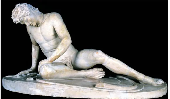Fig. 18. D’après un original pergaménien. Gaulois mourant. Marbre. H. : 93 cm. 