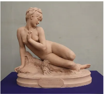 Fig. 19. Hélène BERTAUX, Jeune fille au bain. 1873. Terre-cuite. H. : 53 cm. 