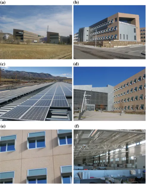 Fig. 6.1 a Two wings optimized to allow natural lighting and ventilation, RSF, NREL, Golden, Colorado, US