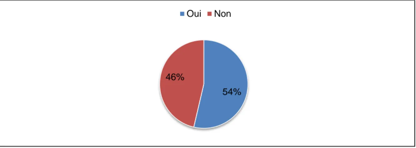 Figure 5 : La gêne éprouvée par les élèves devant leurs pairs 