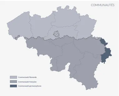 Figure 1 : Carte des Communautés de Belgique 1