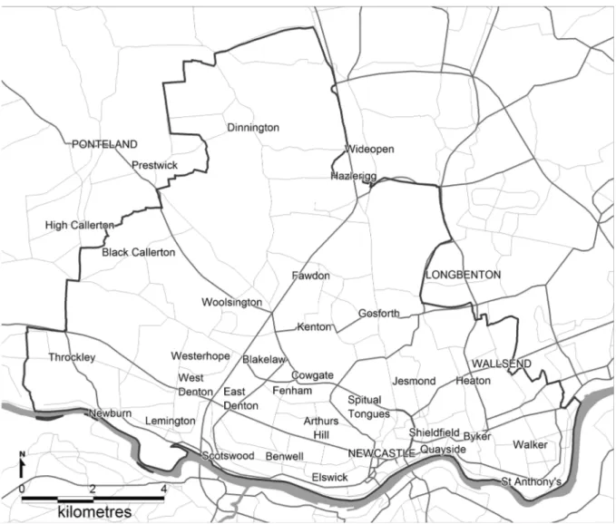 Figure 2. Newcastle-upon-Tyne study area