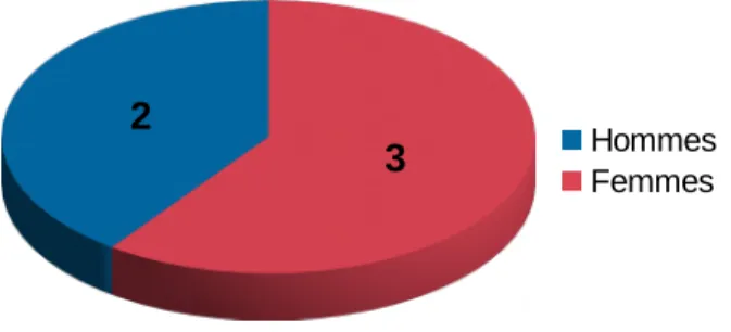 Figure 1: Répartition des sexes parmi les répondants