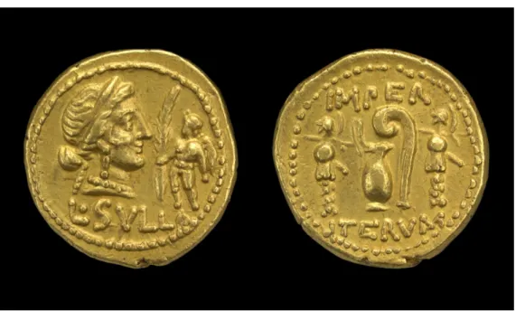 Fig. 1 : Sylla, aureus, 84-83 av. J.-C.