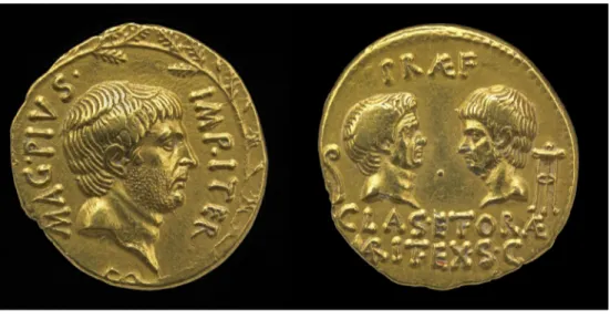 Fig. 9 : Sextus Pompée, aureus, 42-39 av. J.-C.