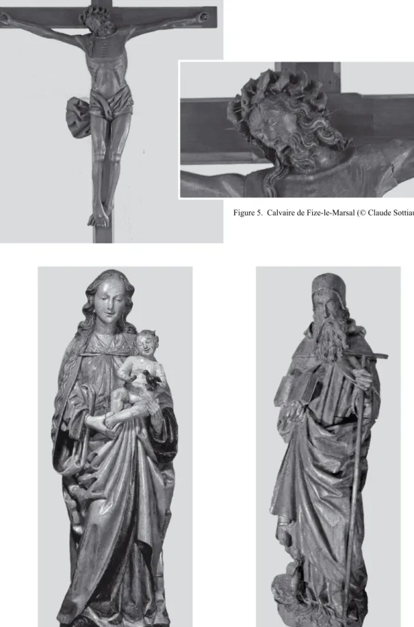 Figure 6. Notre-Dame de Saint-Séverin, Liège, église Saint-Martin. Figure 7. Saint Antoine, Trésor de la cathédrale de Liège (© Georges Goosse).