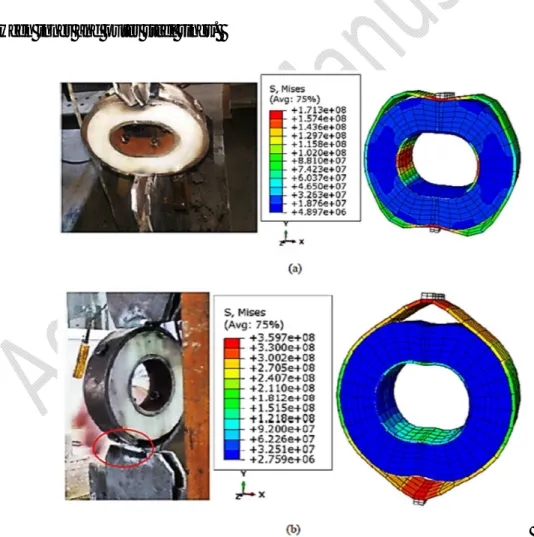 Fig. 11. Experimental configuration and numerical modeling of S.R.C. connection – ST37, a) under  ultimate compressive loading, b) under ultimate tensile loading 